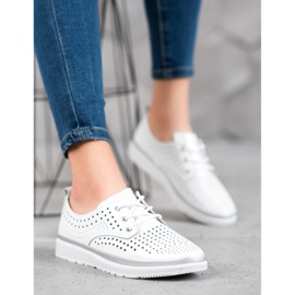 Filippo Áttört bőrcsizma fehér szürke 1