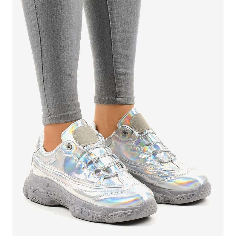 Ezüst cipők cipők Z-9781 szürke 1