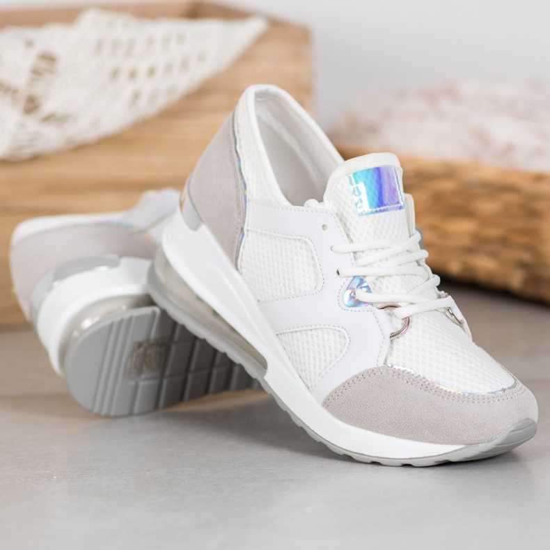 Weide Fehér sportcipő csillogással 1