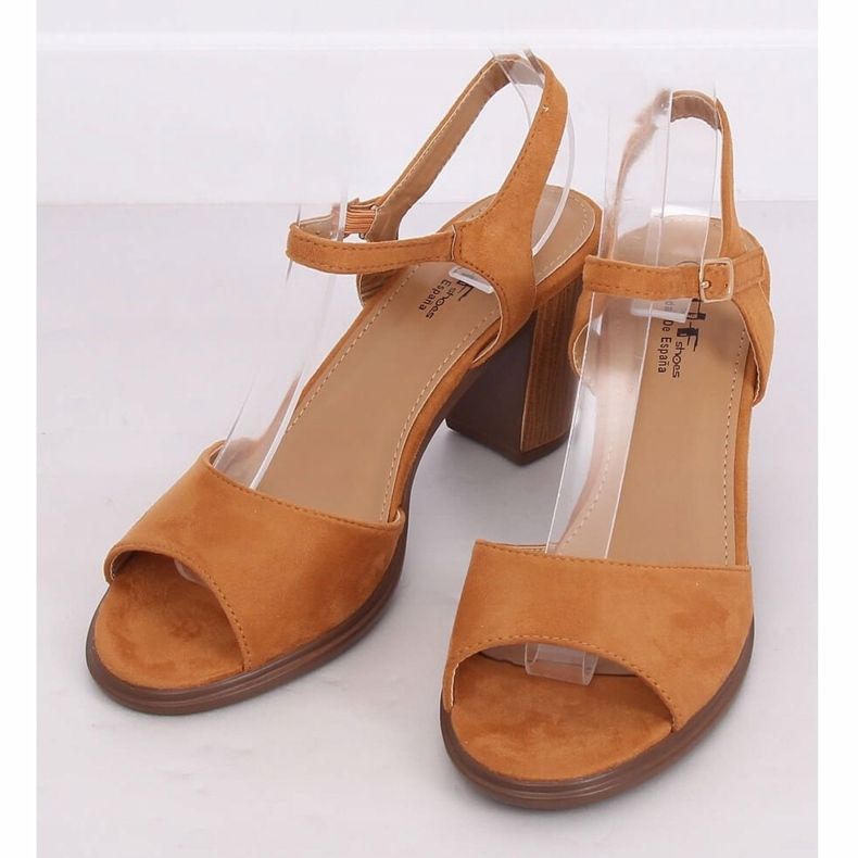 Szandál magas sarkú teve 660-6 Teve barna sokszínű 1