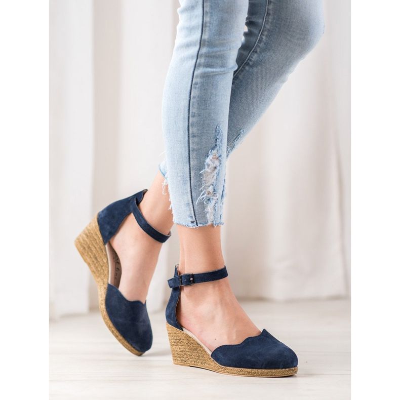 Filippo Bőr ék cipő sötétkék kék 1