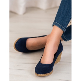 Filippo Bőr ék szivattyúk kék 1