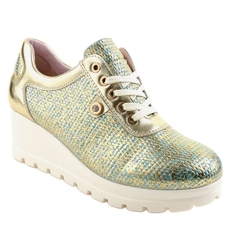 Arany divatos ék cipők JFL663-5 aranysárga 1