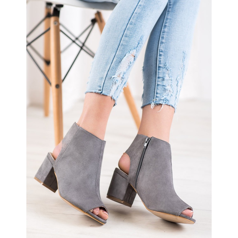 Filippo Szürke Open Toe csizma 1