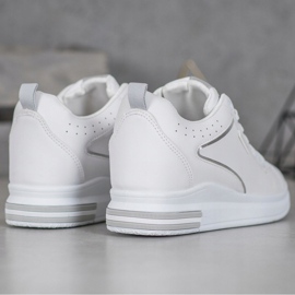 SHELOVET Fehér cipő rejtett ékkel 1