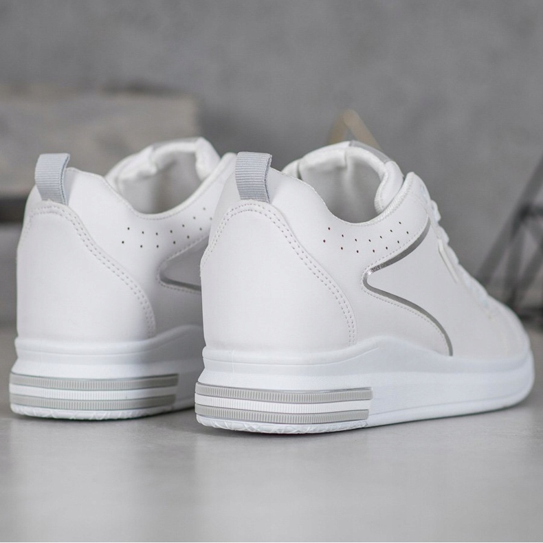 SHELOVET Fehér cipő rejtett ékkel 1