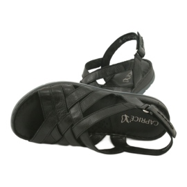 Kényelmes bőr szandál Caprice 28152 fekete 5