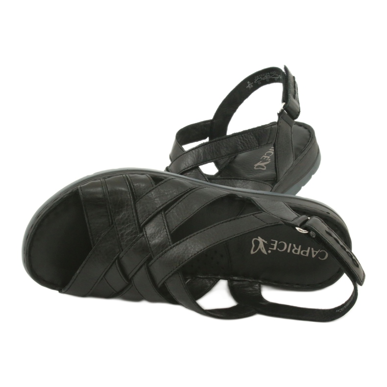 Kényelmes bőr szandál Caprice 28152 fekete 5