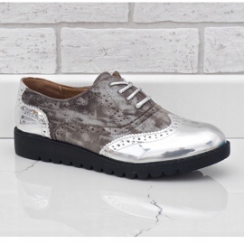 Piros velúr cipő TL-62 szürke 1