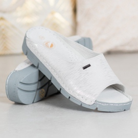 Goodin Kényelmes bőr papucs szürke 1