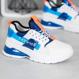 SHELOVET Fehér divat cipők kék 1