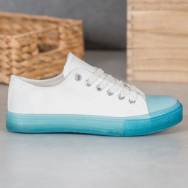SHELOVET Cipők színes talppal fehér 1