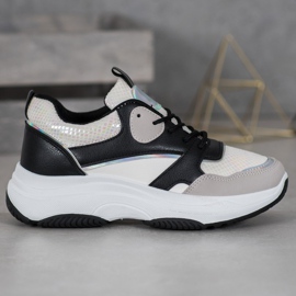 Ideal Shoes Alkalmi platform cipők fekete sokszínű sárga 1