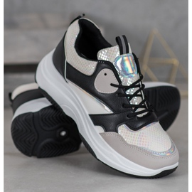 Ideal Shoes Alkalmi platform cipők fekete sokszínű sárga 2