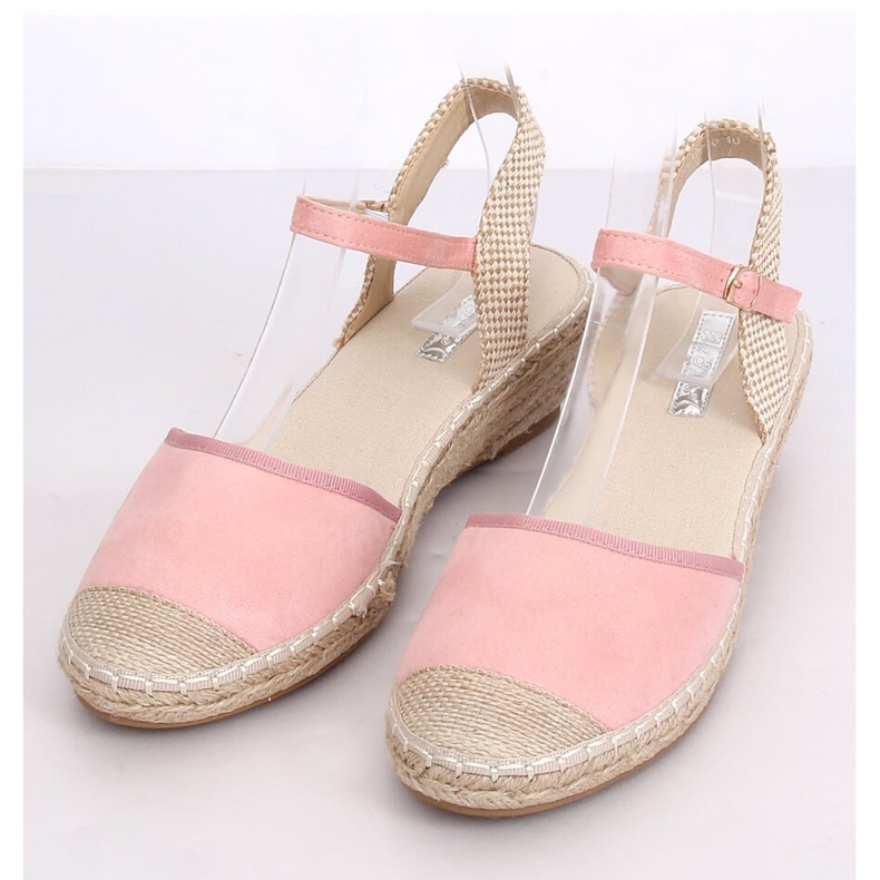Rózsaszín Espadrilles ékeken pink LLI-3M85 Pink 1