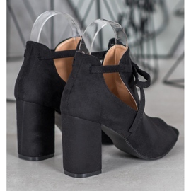 Kötött Open Toe VINCEZA csizma fekete 1 Kötött Open Toe VINCEZA csizma fekete 1