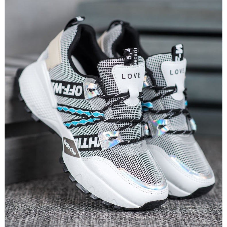 Bona Love Mesh Cipők fehér fekete 1