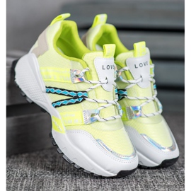 Bona Love Mesh Cipők fehér sokszínű zöld 1