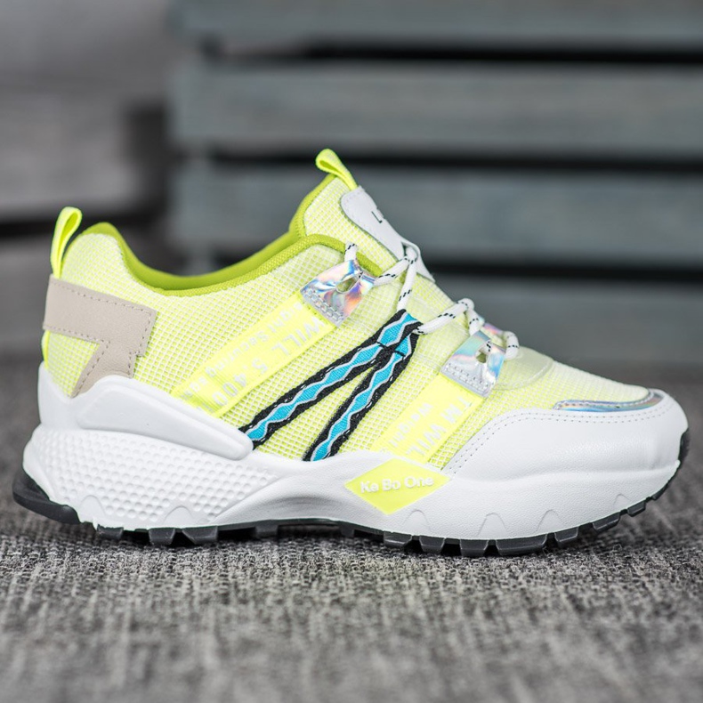 Bona Love Mesh Cipők fehér sokszínű zöld 2