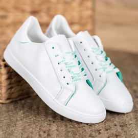 SHELOVET Szuper sportcipő fehér zöld 1