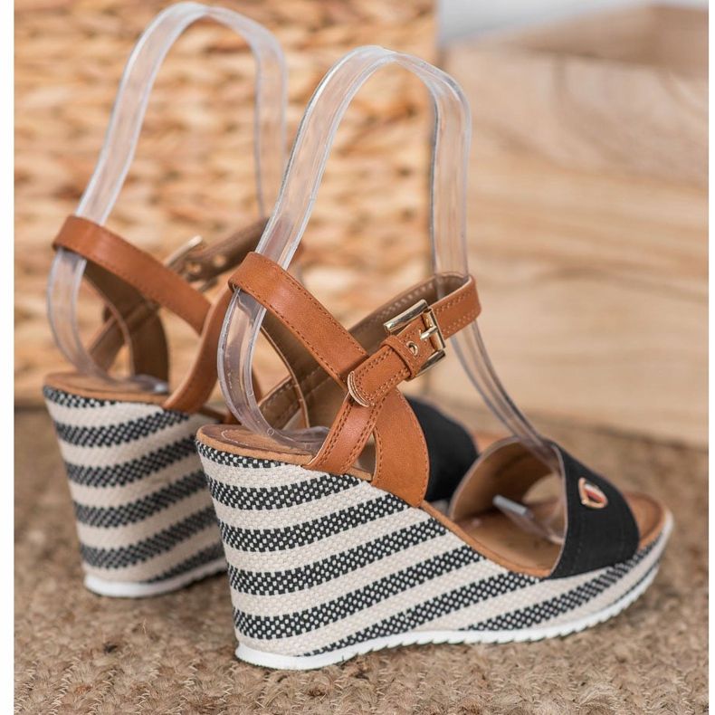 Goodin Divatos ék szandál barna fekete sokszínű 2