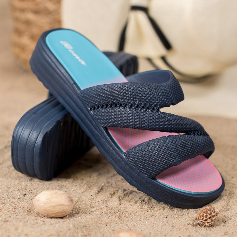 Bona Kényelmes, sötétkék papucs 1