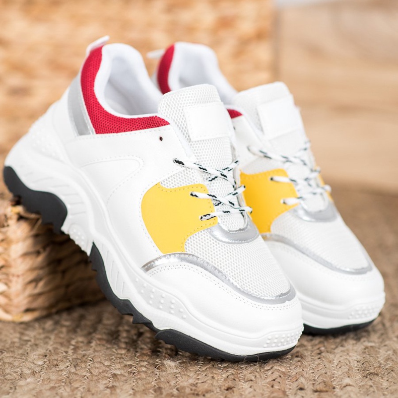 SHELOVET Divatos fűzött cipők fehér 1