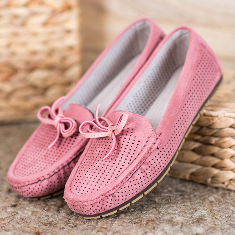 Kylie Kényelmes cipők íjjal rózsaszín 1