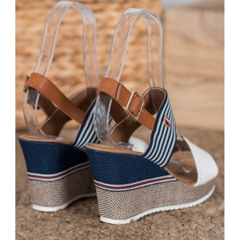 Goodin Wedge szandál fehér kék 1 Goodin Wedge szandál fehér kék 1