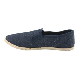 Wishot Csillogó női espadrillák 32-187 sötétkék 2