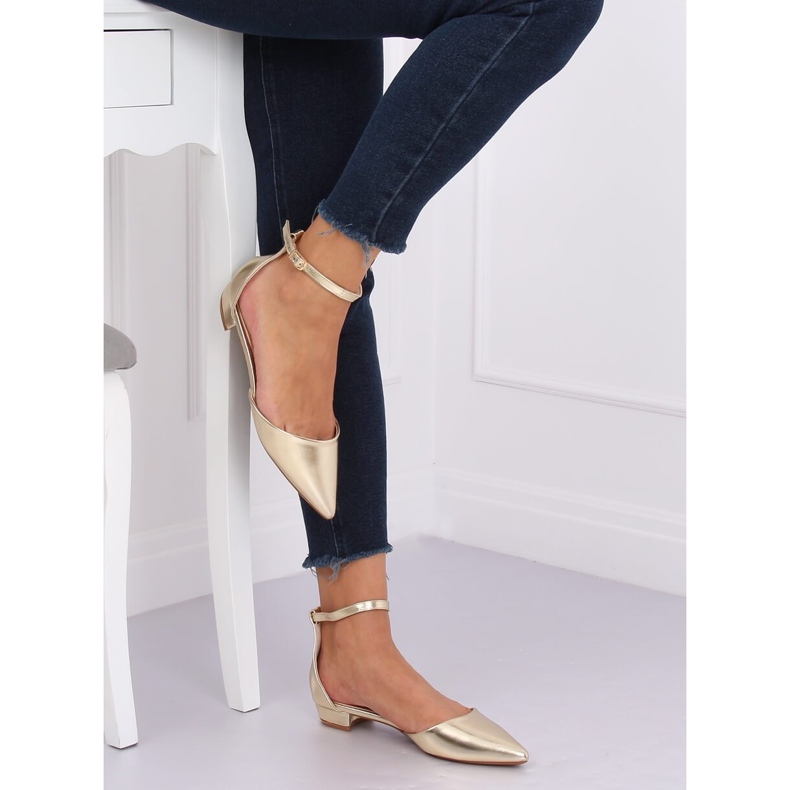 Aranyozott balerinák MM-795 Arany aranysárga 2