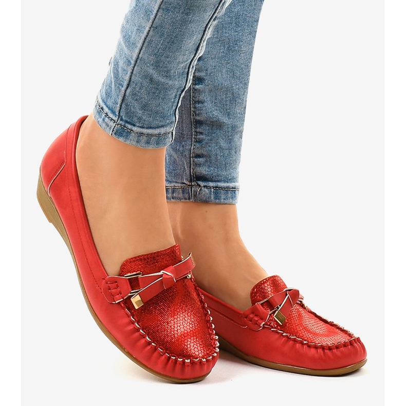 Piros matt ék cipő BO-303 2