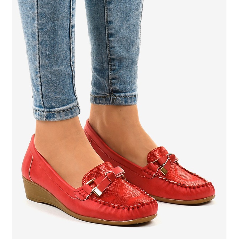 Piros matt ék cipő BO-303 1