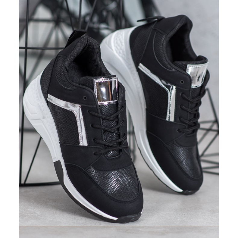 SHELOVET Wedge Cipők fekete 1