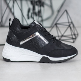 SHELOVET Wedge Cipők fekete 2