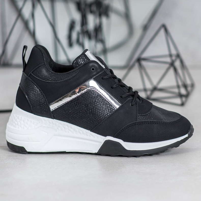 SHELOVET Wedge Cipők fekete 2