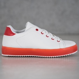 SHELOVET Cipő színes talppal fehér 2