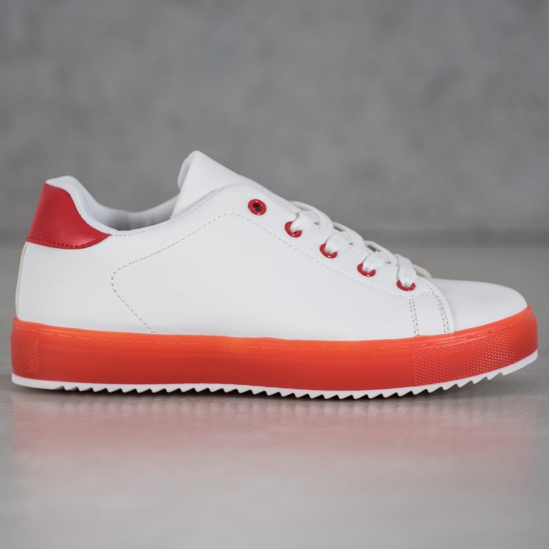 SHELOVET Cipő színes talppal fehér 2