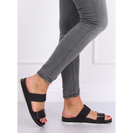 Fekete CK66P Fekete papucs gumipánttal 2