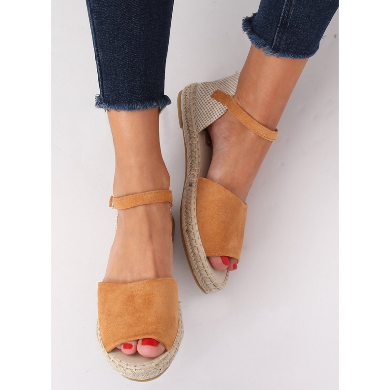 Espadrilles vágott teve BB28P Camel barna 1