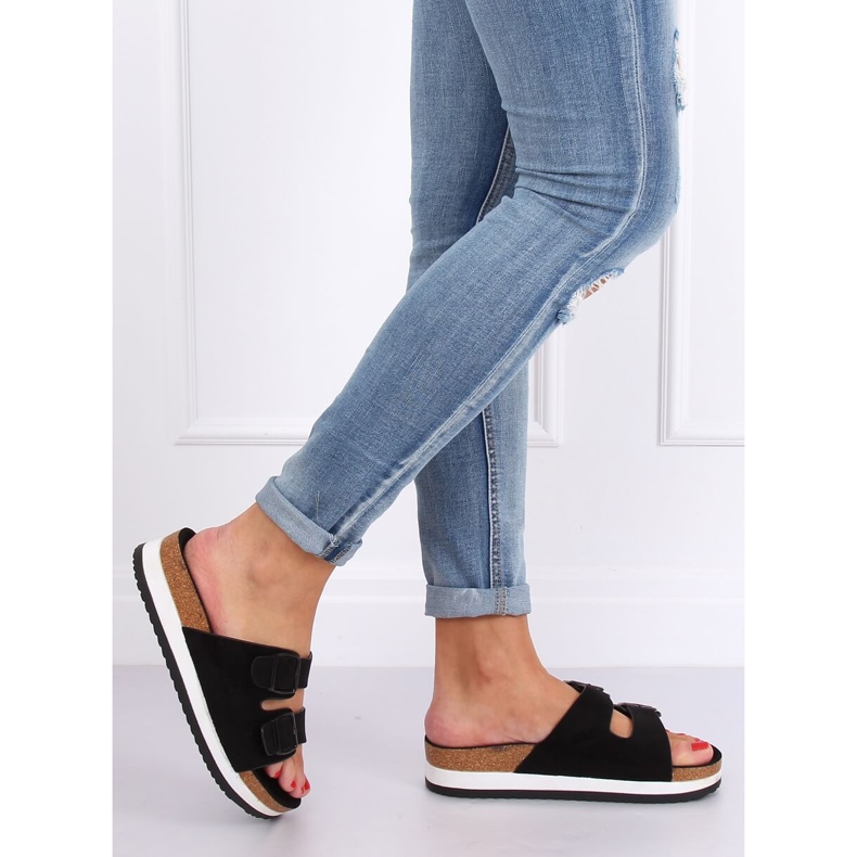 Fekete scholki papucs SS115P Fekete 1