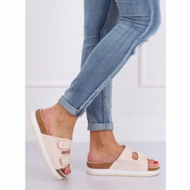 Bézs színű scholki papucs SS115P Bézs sokszínű rózsaszín 1