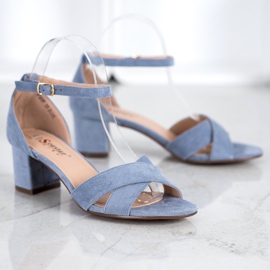 Seastar Stílusos velúr szandál kék 1 Seastar Stílusos velúr szandál kék 1