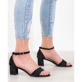 Seastar Kényelmes magas sarkú szandál fekete 2