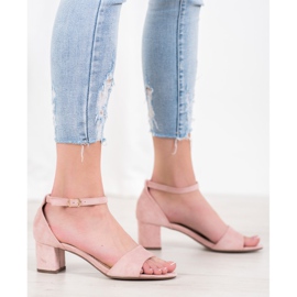 Seastar Kényelmes magas sarkú szandál rózsaszín 2