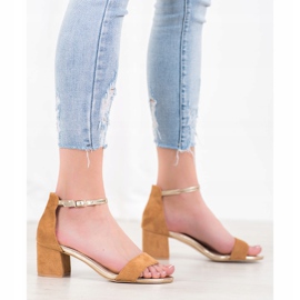 Seastar Szandál aranyszíjjal barna 2