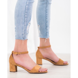 Seastar Kényelmes magas sarkú szandál barna 1