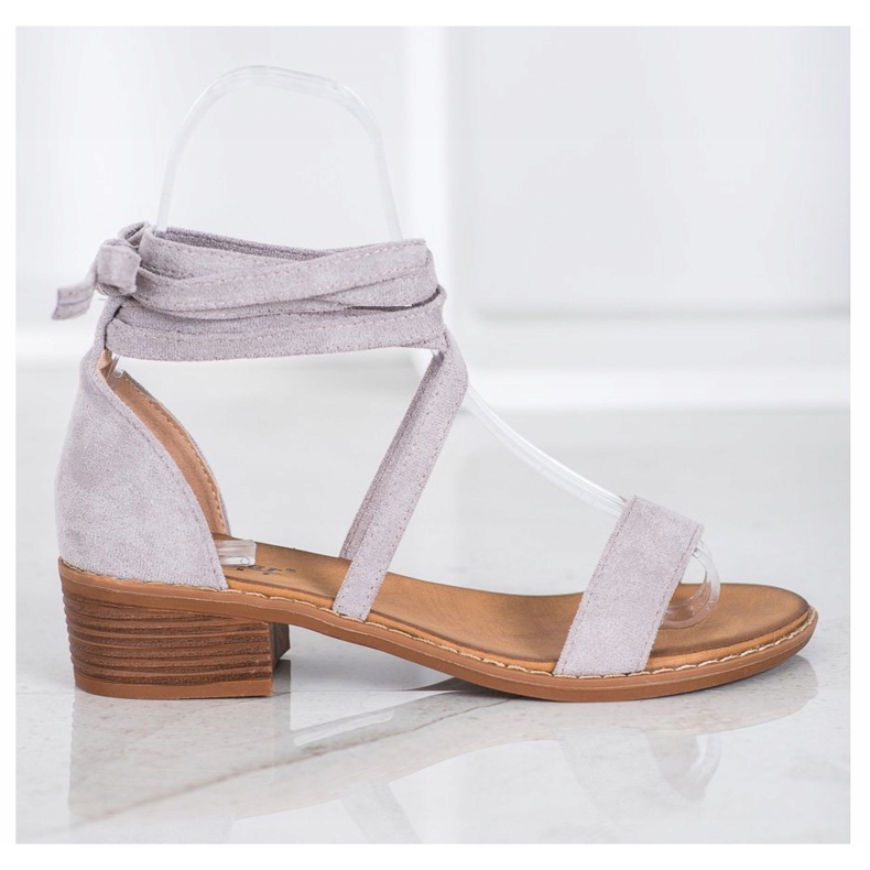 Kötött szandál szürke 2