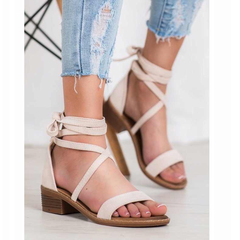 Kötött szandál barna 1