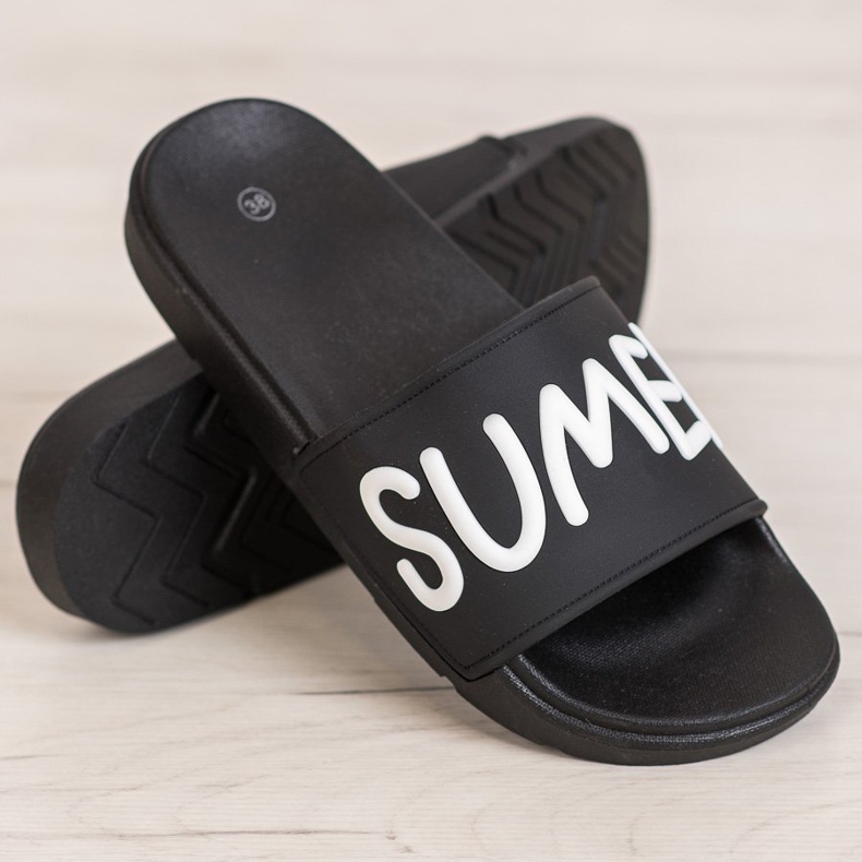 SHELOVET Gumi papucs fekete 1